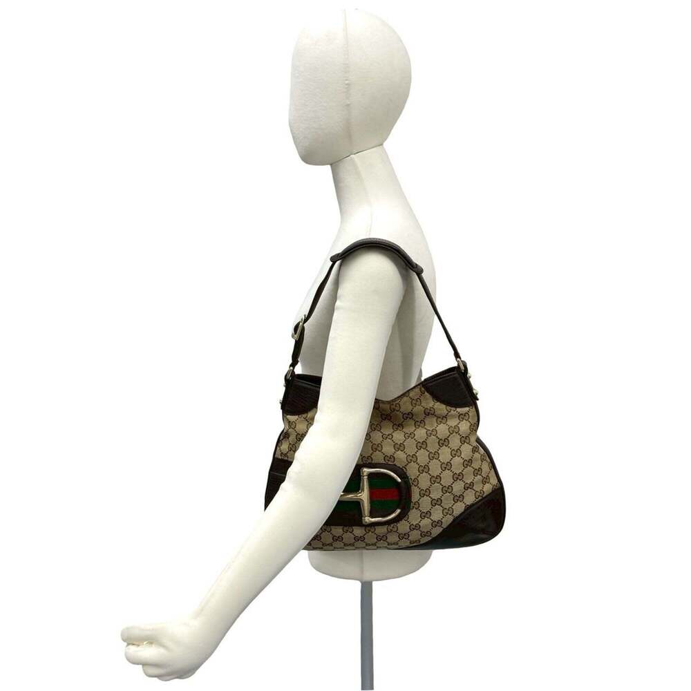 GUCCI Brown Leather Horsebit Shoulder Bag - Picture 2 of 10